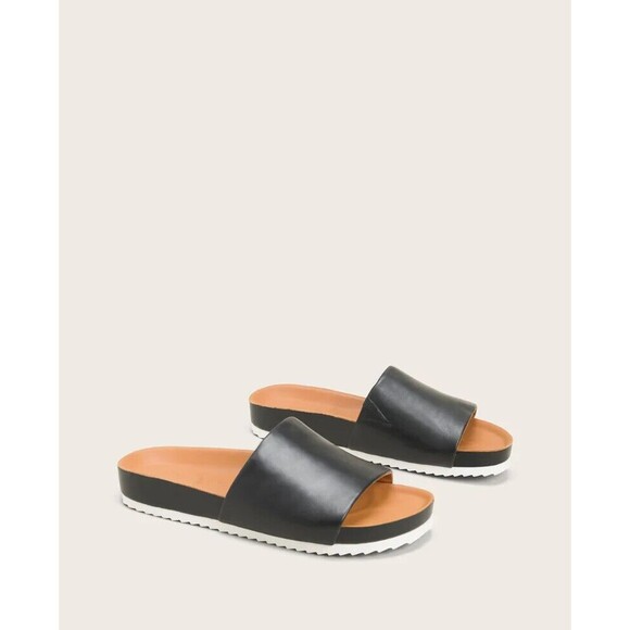 Gentle Souls Kenneth Cole Sandals Mens 9 Montauk One Band Slides Black Shoes NEW main image 8